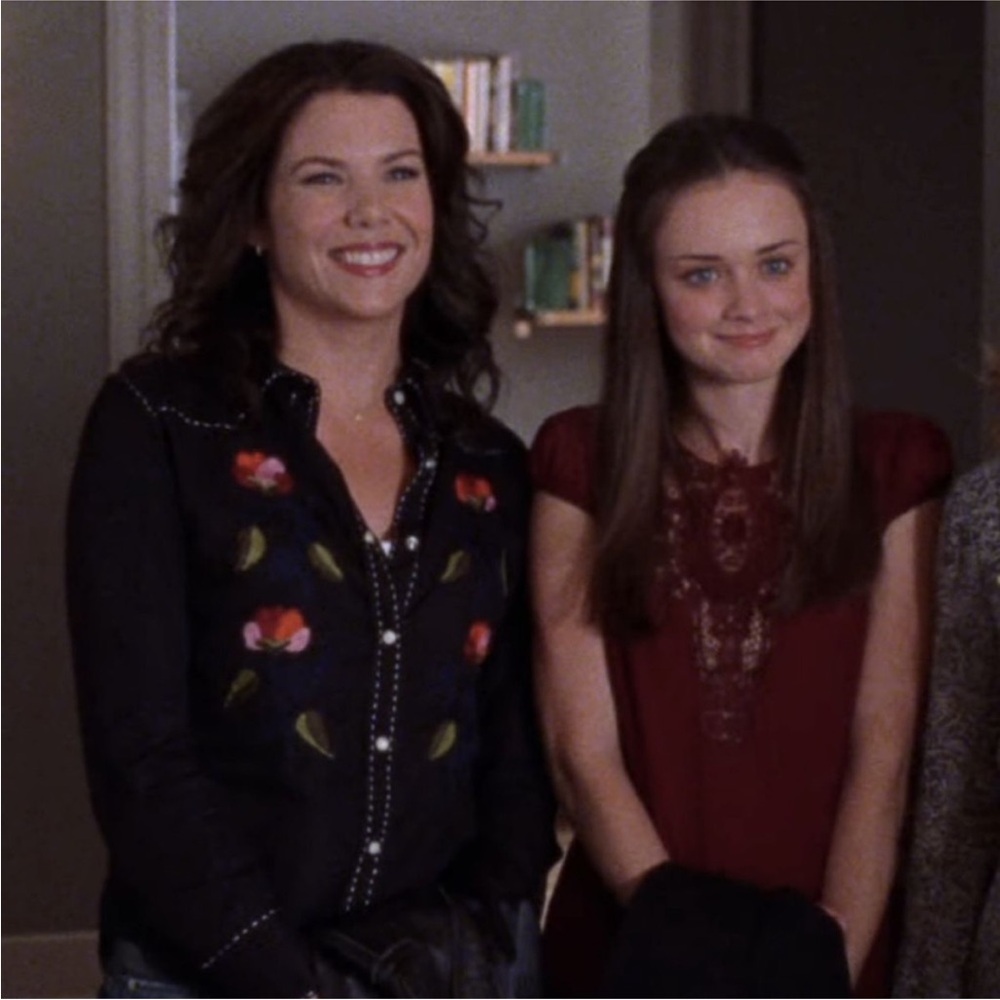 ASO Gilmore Girls Lorelai’s floral western cowgirl embroidered shirt ALT color